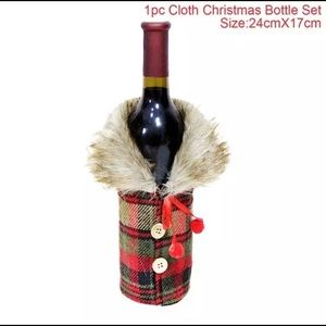 christmas/holiday wine cover decor